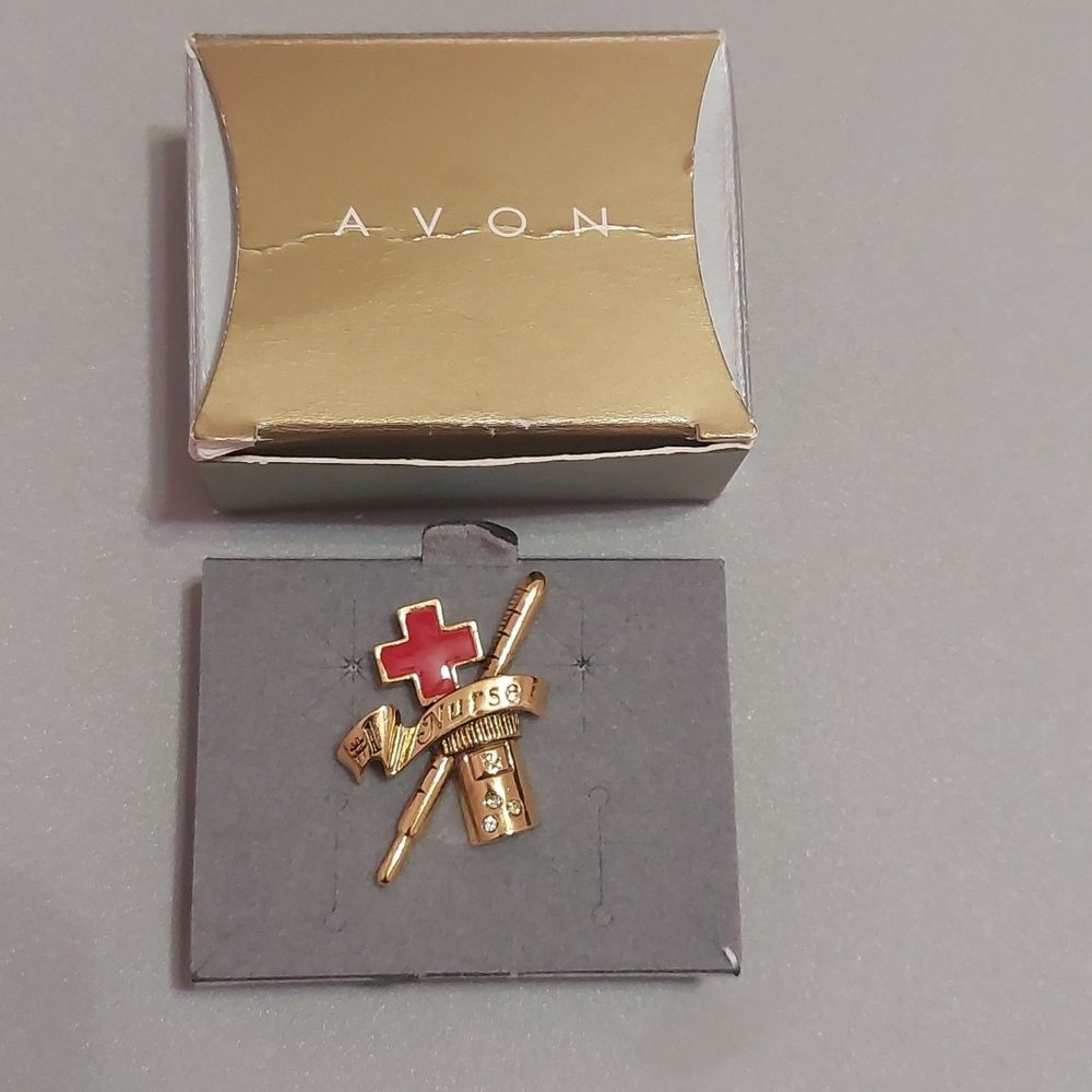 Vintage Avon 1996 1 Nurse Giftable Tac Pin Gold Tone Enameled Comes With Box